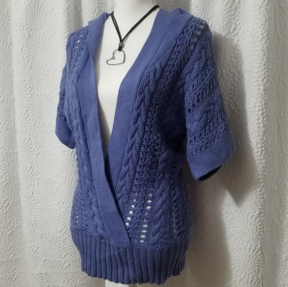 🎋BCBG Cable Knit Hoodie Sweater - Picture 4 of 13